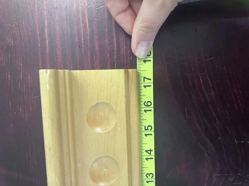 Unfinished Wood Coin Display Shelf or Button Moulding Rail